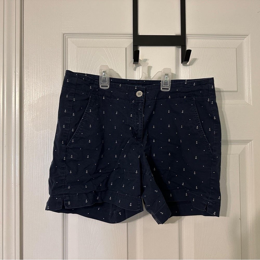 Nautica Dark Blue Anchor Patterned Shorts